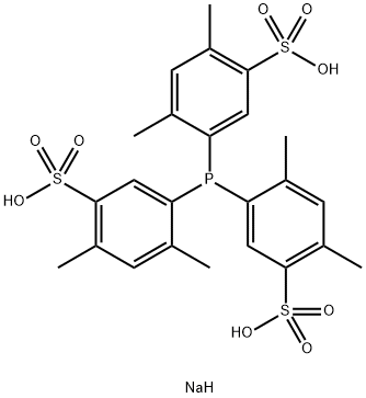 三(2,4-二甲基苯基)磷化氢-5,5',5''-三磺酸三钠盐 结构式