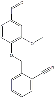2-[(4-甲酰基-2-甲氧基苯氧基)甲基]苄腈 结构式