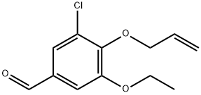 4-(烯丙氧基)-3-氯-5-乙氧基苯甲醛 结构式