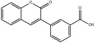 3-(2-氧代-2H-苯并哌喃-3-基)苯甲酸 结构式