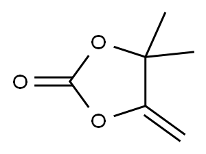 4,4-二甲基-5-亚甲基-1,3-二氧戊环-2-酮 结构式