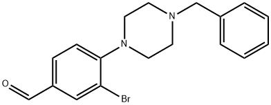 4-(4-苯基-1-哌嗪基)-3-溴苯甲醛 结构式