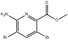 3,5-二溴-6-氨基-2-吡啶甲酸甲酯 结构式