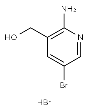 2-氨基-5-溴-3-(羟甲基)吡啶氢溴酸盐 结构式