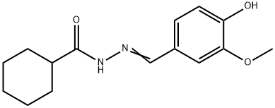 N'-(4-hydroxy-3-methoxybenzylidene)cyclohexanecarbohydrazide 结构式
