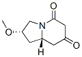 5,7(1H,6H)-Indolizinedione,tetrahydro-2-methoxy-,(2S,8aS)-(9CI) 结构式