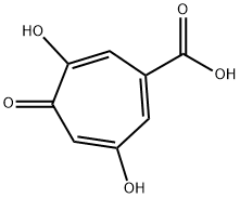 3,6-Dihydroxy-5-oxo-1,3,6-cycloheptatriene-1-carboxylic acid 结构式