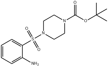 4-(2-AMINOBENZENESULFONYL)PIPERAZINE-1-CARBOXYLIC ACID TERT-BUTYL ESTER 结构式
