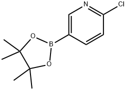 2-氯-5-(4,4,5,5-四甲基-1,3,2-二氧硼烷)吡啶 结构式