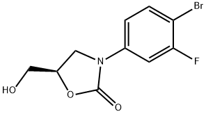 (5R)-3-(4-溴-3-氟苯基)-5-羟甲基恶唑烷-2-酮 结构式
