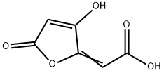 (3-Hydroxy-5-oxofuran-2(5H)-ylidene)acetic acid 结构式