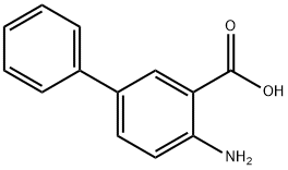 4-氨基联苯-3-羧酸 结构式