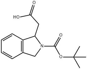 2-(2-(tert-Butoxycarbonyl)isoindolin-1-yl)acetic acid 结构式