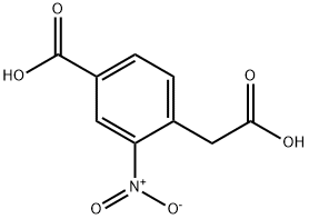 4-(羧基甲基)-3-硝基苯甲酸 结构式
