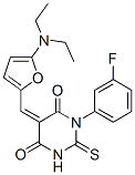 4,6(1H,5H)-Pyrimidinedione,  5-[[5-(diethylamino)-2-furanyl]methylene]-1-(3-fluorophenyl)dihydro-2-thioxo- 结构式