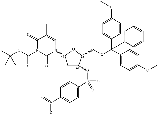 BOC保护的胸苷 结构式