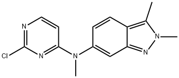 N-(2-氯嘧啶-4-基)-N-甲基-2,3-二甲基-2H-吲唑-6-胺 结构式