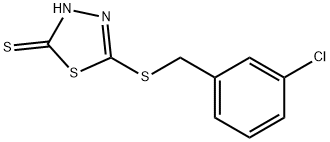 5-(3-氯苯甲基硫代)-2-巯基-1,3,4-噻二唑 结构式
