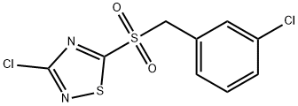 3-CHLORO-5-(3-CHLOROBENZYLSULFONYL)-1,2,4-THIADIAZOLE 结构式