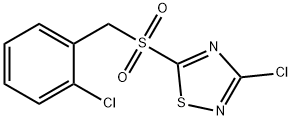 3-CHLORO-5-(2-CHLOROBENZYLSULFONYL)-1,2,4-THIADIAZOLE 结构式