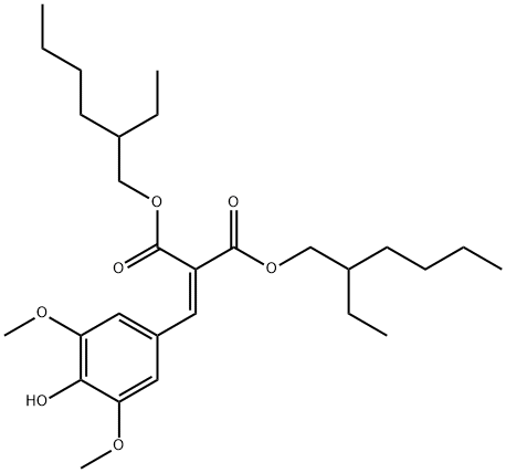 亚丁香基丙二酸二乙基己酯 结构式