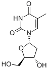 1-(2-脱氧-Α-D-呋喃核糖)-5-甲基 结构式