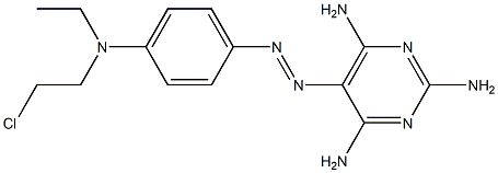 5-[[p-[(2-Chloroethyl)ethylamino]phenyl]azo]pyrimidine-2,4,6-triamine 结构式