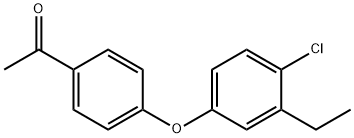 1-[4-(4-CHLORO-3-ETHYL-PHENOXY)-PHENYL]-ETHANONE 结构式