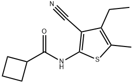 Cyclobutanecarboxamide, N-(3-cyano-4-ethyl-5-methyl-2-thienyl)- (9CI) 结构式
