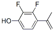 Phenol,  2,3-difluoro-4-(1-methylethenyl)- 结构式