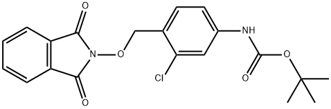 Carbamic acid, [3-chloro-4-[[(1,3-dihydro-1,3-dioxo-2H-isoindol-2-yl)oxy]methyl]phenyl]-, 1,1-dimethylethyl ester (9CI) 结构式