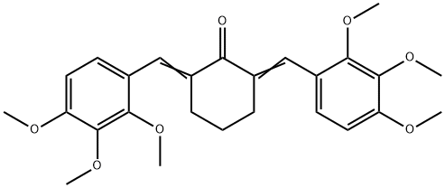 CYCLOHEXANONE, 2,6-BIS[(2,3,4-TRIMETHOXYPHENYL)METHYLENE]- 结构式