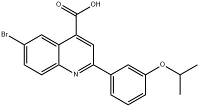 6-溴-2-(3-异丙氧芬基)-喹啉-4-羧酸 结构式