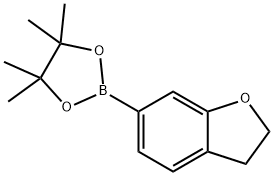2-(2,3-二氢苯并呋喃-6-基)-4,4,5,5-四甲基-1,3,2-二氧硼戊烷 结构式