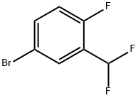 4-溴-2-二氟甲基-1-氟苯 结构式