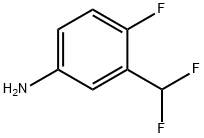 3-(二氟甲基)-4-氟苯胺 结构式