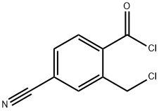 Benzoyl chloride, 2-(chloromethyl)-4-cyano- (9CI) 结构式