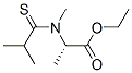 Alanine,  N-methyl-N-(2-methyl-1-thioxopropyl)-,  ethyl  ester 结构式