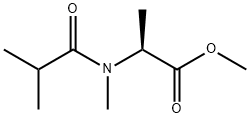 Alanine,  N-methyl-N-(2-methyl-1-oxopropyl)-,  methyl  ester 结构式