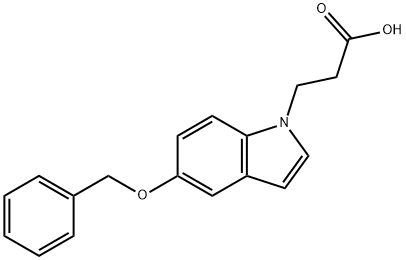 3-[5-(苄氧基)吲哚-1-基]丙酸 结构式