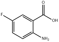 2-氨基-5-氟苯甲酸 结构式