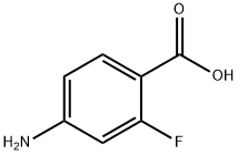 4-氨基-2-氟苯甲酸 结构式
