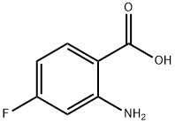 2-氨基-4-氟苯甲酸 结构式