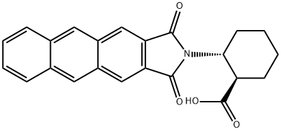(1R,2R)-2-(蒽-2,3-二甲酰亚胺基)环己甲酸 结构式