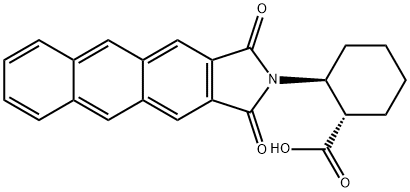 (1S,2S)-2-(蒽-2,3-二甲酰亚胺基)环己甲酸 结构式