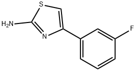 4-(3-氟-苯基)-噻唑-2-胺 结构式