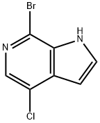 7-溴-4-氯-1H-吡咯并[2,3-C]吡啶 结构式