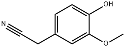 3-甲氧基-4-羟基苯乙腈 结构式