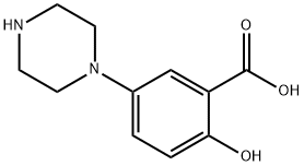 2-羟基-5-哌嗪-1-YL苯甲酸 结构式