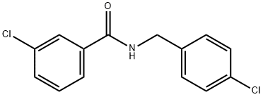 3-氯-N-(4-氯苄基)苯甲酰胺 结构式